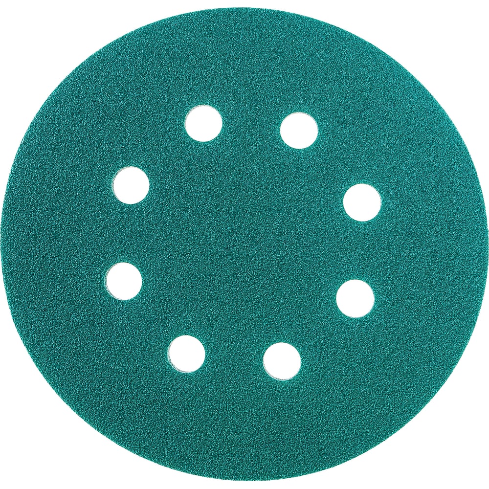 Изображение товара Круг шлифовальный на пленке GREEN 125 мм 8 отверстий 40 зернистость 10 шт