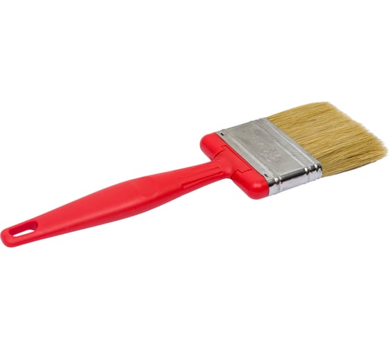 Изображение товара Плоская кисть Зубр БСГ-50 с быстросъемной головой натуральная щетина пластмассовая ручка 63 мм 4-01050-063