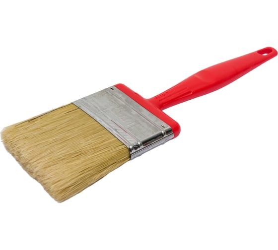 Изображение товара Плоская кисть Зубр БСГ-50 с быстросъемной головой натуральная щетина пластмассовая ручка 75 мм 4-01050-075