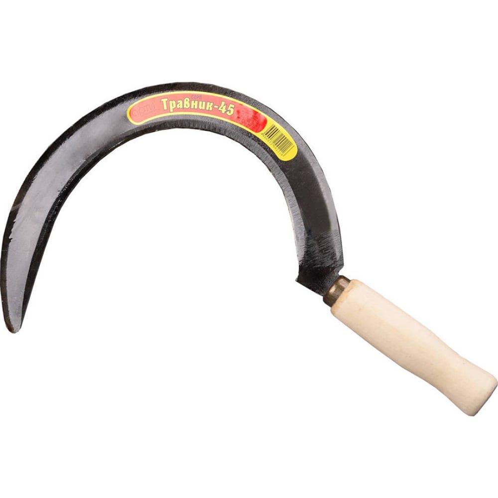 Серп Россия нож для бисквита длина лезвия 35 см крупные зубцы ручка дерево