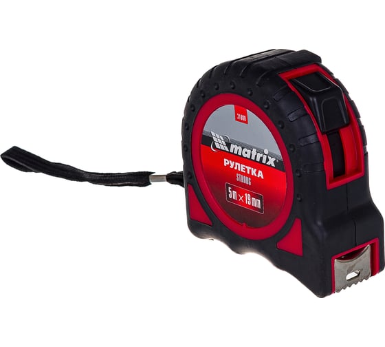 Изображение товара Рулетка 3 глазка Strong обрезиненный корпус 5 м х19 мм 31080