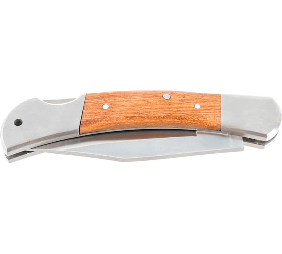 Изображение товара Складной нож STAYER с деревянными вставками большой 47620-2_z01