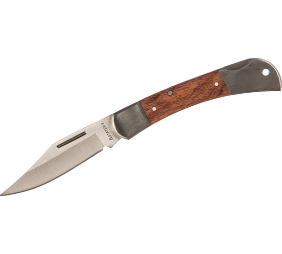 Изображение товара Складной нож STAYER с деревянными вставками средний 47620-1_z01