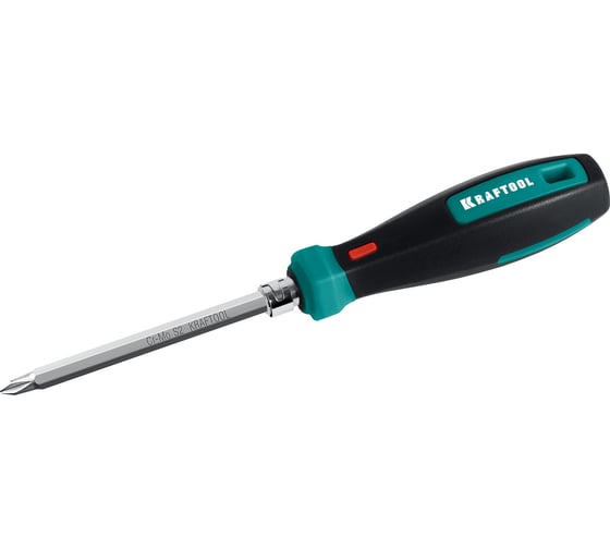 Изображение товара Универсальная отвертка Kraftool с двусторонним стержнем PH0-1-2-3 PZ1-2-3 SL 6 мм 8 в 1 26168