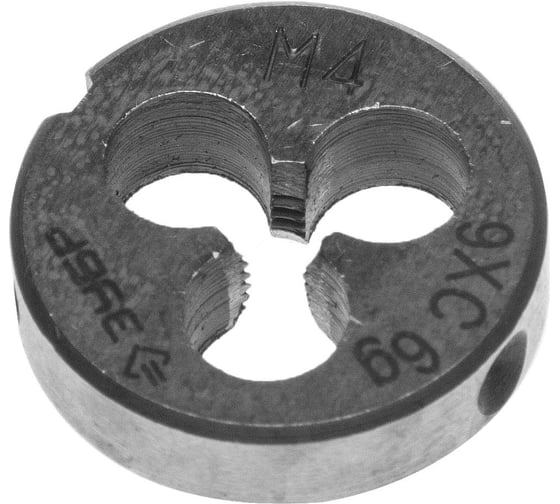 Изображение товара Ручная плашка Зубр Мастер круглая для нарезания метрической резьбы М4x0.7мм 4-28022-04-0.7