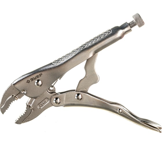 Изображение товара Универсальный ручной зажим Зубр Эксперт для круглых профилированных и плоских деталей губки из кованой Cr-V стали 180 мм 22510-18