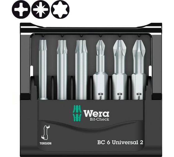 Изображение товара Набор бит Wera 851/4 TZ PH 2/50 мм+855/4+867/4 WE-056473