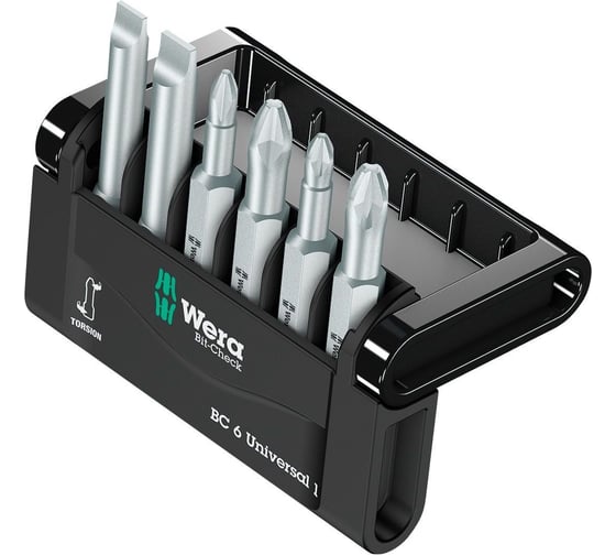 Изображение товара Набор бит Wera Mini Check 800/4Z+851/4TZ+855/4TZ 6 шт. WE-056474