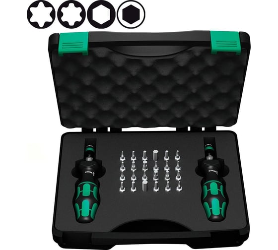 Изображение товара Набор динамометрических отверток Wera 7440/41 SATZ 0,3 - 3 нм / set 0,3 - 3 нм WE-074738