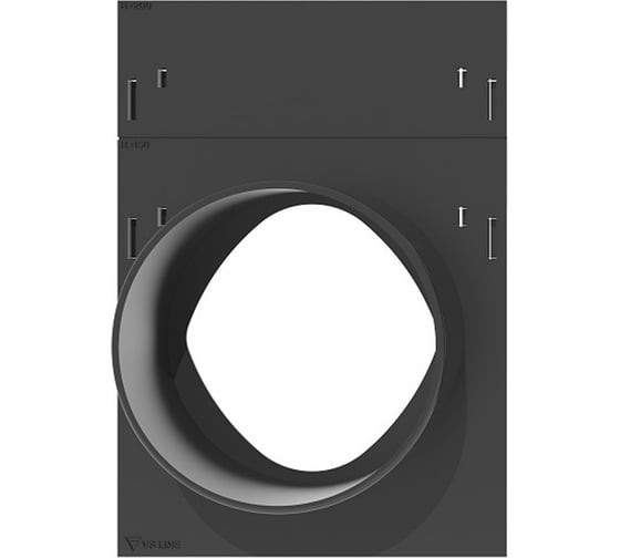 Изображение товара Заглушка торцевая пластиковая Gidrolica Vs line с раструбом ф110 к лоткам dn100  4102