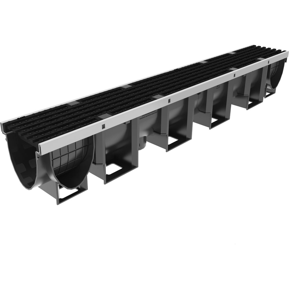 Изображение товара Водоотводный пластиковый лоток Gidrolica DN100 с решеткой D400