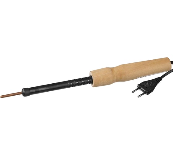 Изображение товара Электропаяльник Без бренда с деревянной рукояткой 25 Вт 55407-25