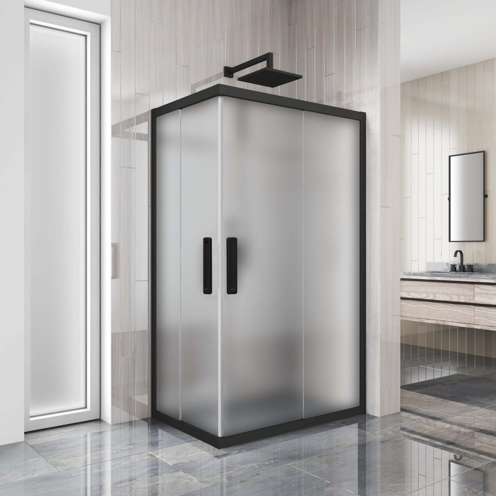Изображение товара Душевой уголок GuteWetter gwmpkb019rc 110x100 см с матовым стеклом и регулировкой ширины