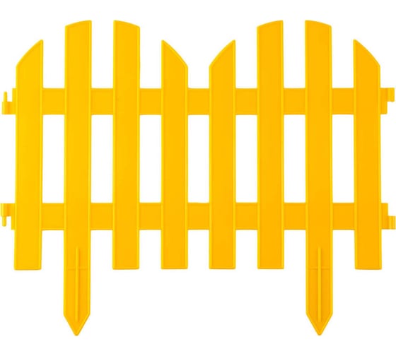 Изображение товара Декоративный забор Grinda 28x300 см, желтый 422205-Y