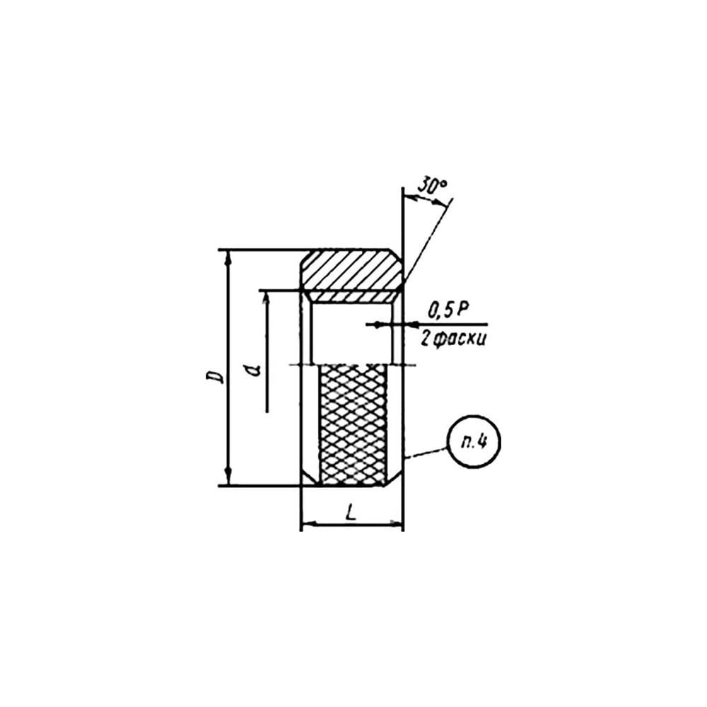 Изображение товара Калибр-кольцо Туламаш 48x3 мм 8E резьбовое изделие из стали