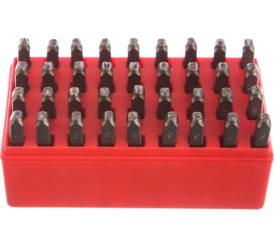 Изображение товара Набор клейм Hans букв и цифр 36 предметов, 4 мм 561501-364