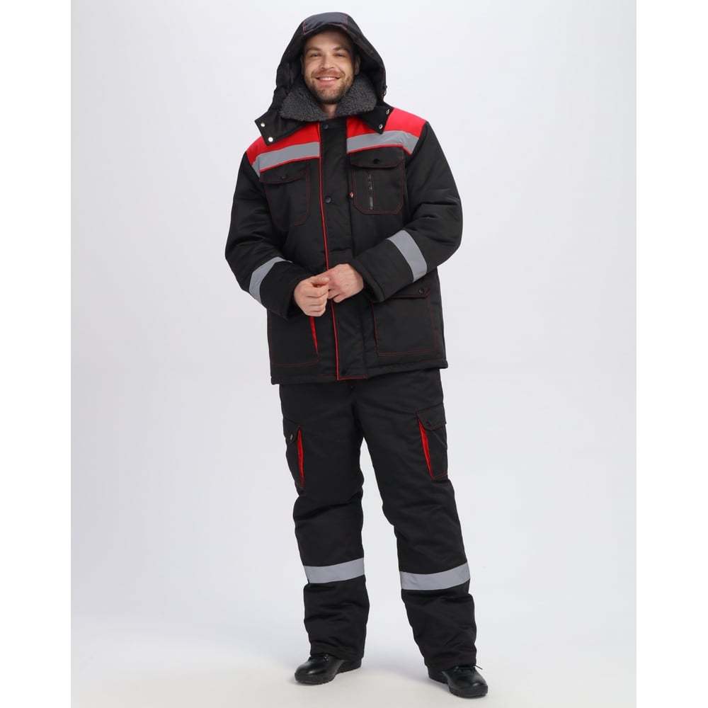 Изображение товара Зимний костюм Факел Титан-Ультра CH черный/красный 56-58