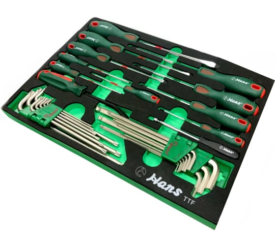 Изображение товара Ложемент отверток и Г-образных ключей Hans 30 предметов TTF-30U