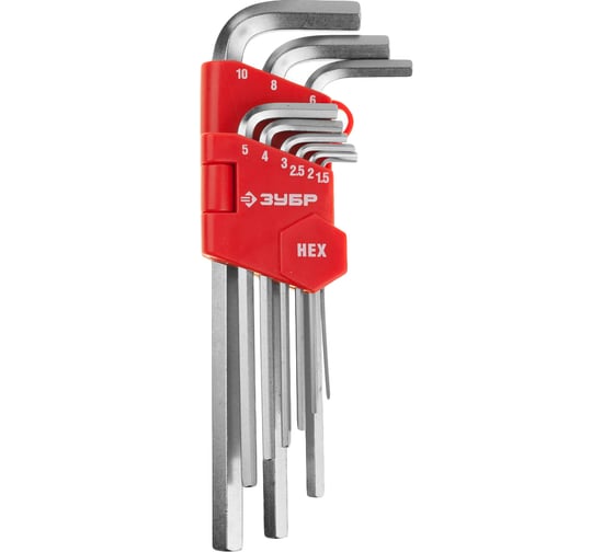 Изображение товара Набор имбусовых ключей Зубр Мастер 9 шт. 27460-2_z02