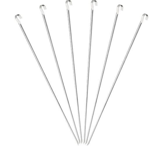 Изображение товара Набор шампуров Ecos 560*10*0,7мм, угловой, без витка, 6шт. 999717