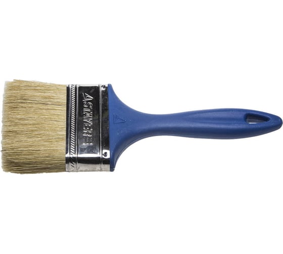 Изображение товара Плоская кисть STAYER Professional Universal светлая натуральная щетина пластмассовая ручка 100 мм, 4" 01085-100_z01