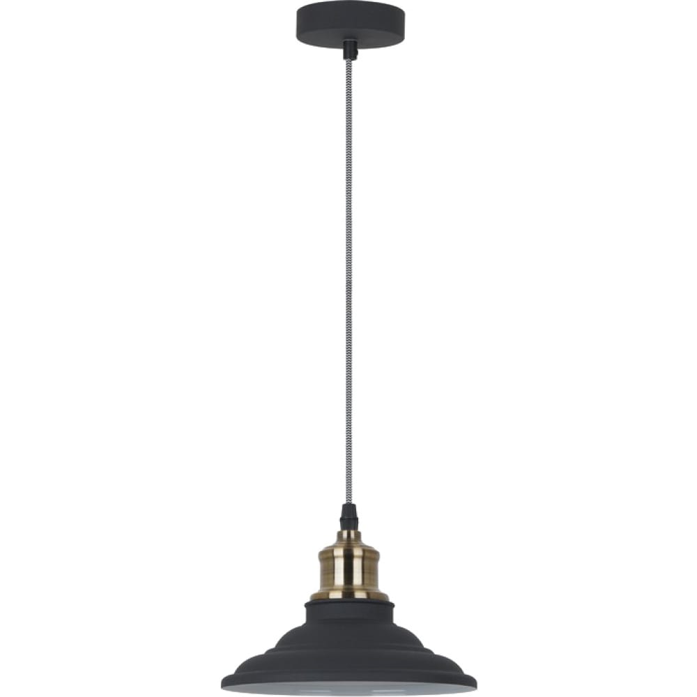 фото Подвесной светильник camelion pl-600 loft c67 черный+старинная медь 13414