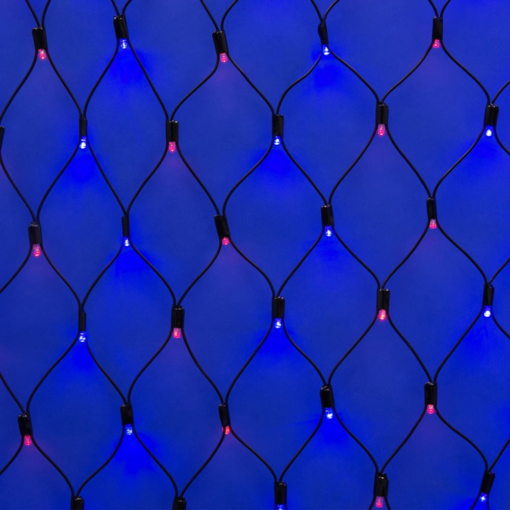 Изображение товара Светодиодная сетка Uniel ULD-N2015-288/SBK IP67, 2x1,5м, красный/синий, уличная