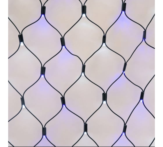 Изображение товара Светодиодная сетка Uniel ULD-N2015-288/SBK WHITE-BLUE IP67, статическое свечение, 2*1,5м UL-00005485