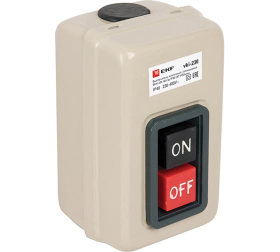 Изображение товара Кнопочный выключатель EKF с блокировкой, ВКИ-230, 16А, 3P, IP40, PROxima vki-230