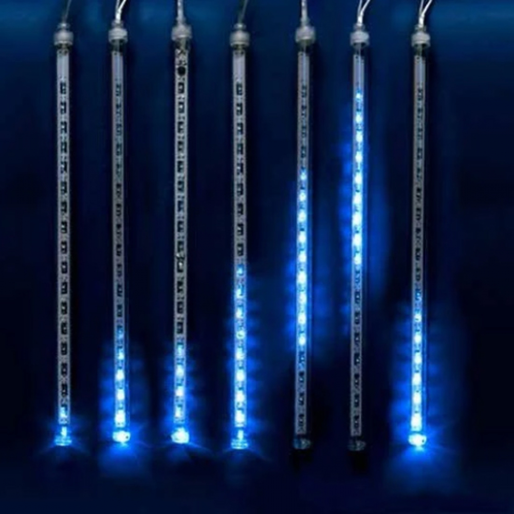 Фигурный светодиодный занавес Uniel гирланда занавес 2 x 2 м синий с мерцанием белого диода 220в 400 led провод прозрачный пвх ip54