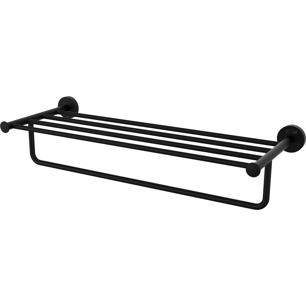 Изображение товара Решетчатая полка для полотенец Solinne Вальс сталь черная матовая