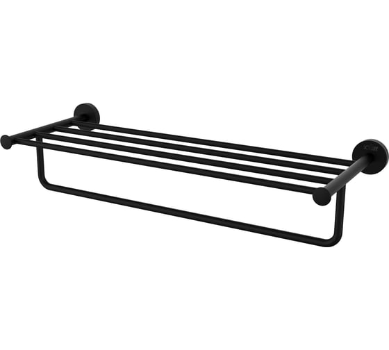 Изображение товара Решетчатая полка для полотенец Solinne коллекция Вальс, сталь, черная матовая 2552.393