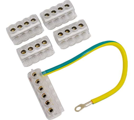 Изображение товара Комплект клеммников EKF SV15.5, 4xKE10.1 + 1xKE10.3, Al 10-35, Cu 1.5-25, PROxima SQsv-15.5 sv-15.5