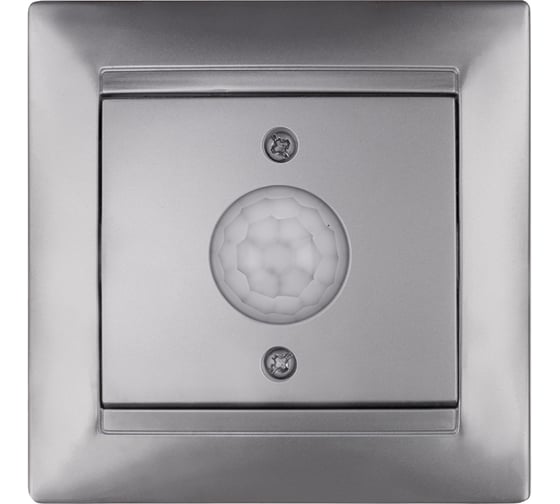 Изображение товара Выключатель с датчиком движения серебристый металлик TDM ELECTRIC 1А серия "Лама" SQ1815-0248