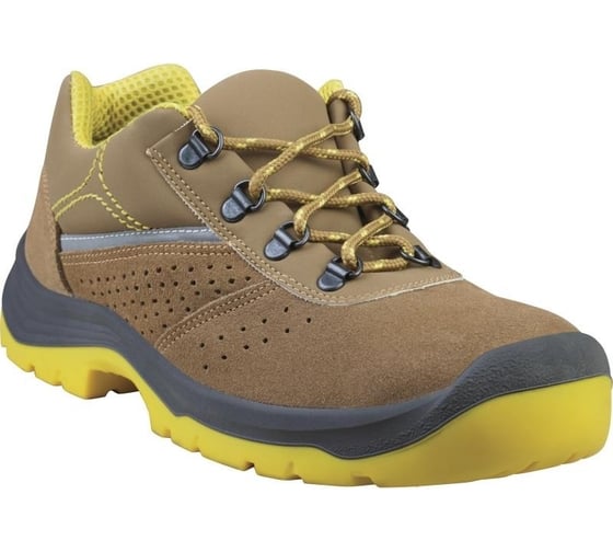 Изображение товара Полуботинки из замши Delta Plus RIMINI4 S1P SRC, с металлическим подноском, т.бежевый/желтый, р.47 RIMI4SPBE47