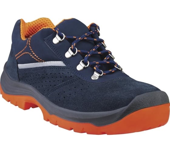 Изображение товара Полуботинки из замши Delta Plus RIMINI4 S1P SRC, с металлическим подноском, т.синий/оранжевый, р.41 RIMI4SPBL41