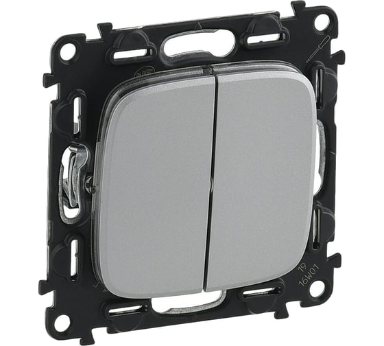 Изображение товара Переключатель Legrand Valena Allure 2-клавишный 10 А 250 В с лицевой панелью Leg 752908