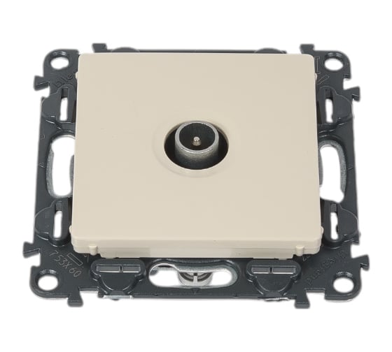 Изображение товара Розетка Legrand Valena LIFE  ТВ оконечная 10дБ 0-862 МГц.С лицевой панелью.Слоновая кость 753560