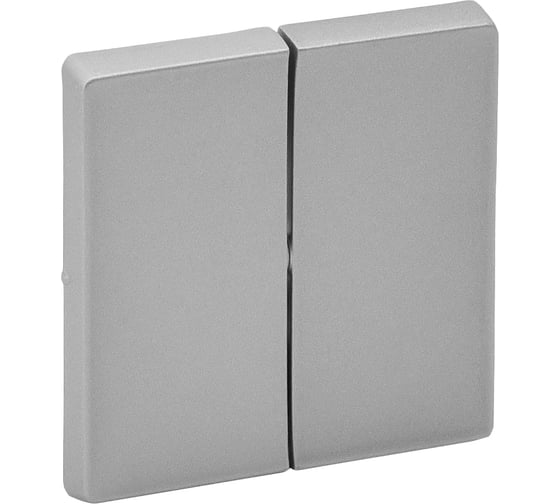 Изображение товара Лицевая панель Legrand Valena Life для 2-клавишного выключателя алюминий Leg 755022
