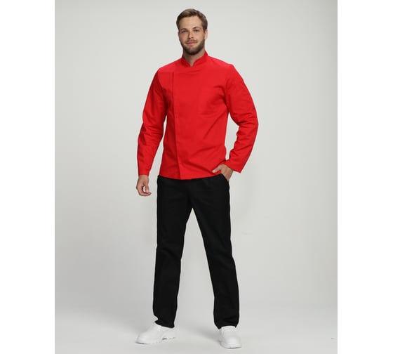 Изображение товара Китель повара ФАКЕЛ Гастро ткань Смесовая 160 г/кв. м, красный, размер 52-54, рост 170-176 87489580.005