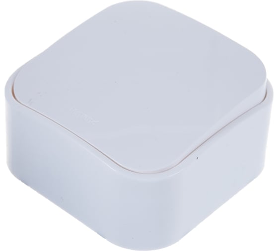 Изображение товара Выключатель Legrand одноклавишный Legrand Quteo IP20 10А 250В винтовые зажимы накладной монтаж белый 782200