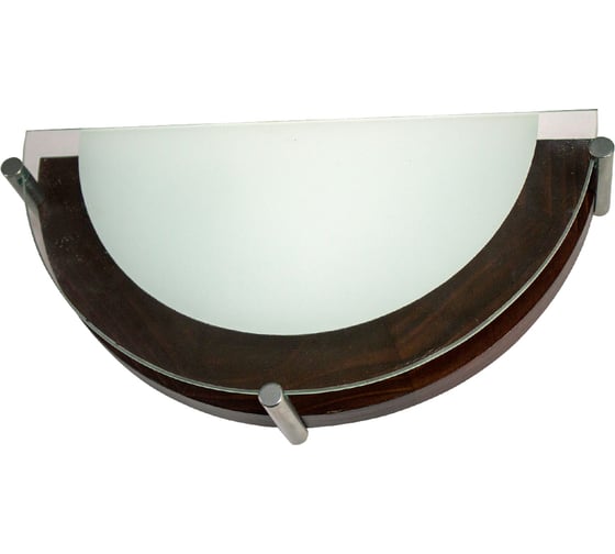 Изображение товара Светильник Элетех Полесье 300/2 НББ 06-40 М41 белый/корпус венге/держатель хром ИУ 1005205886