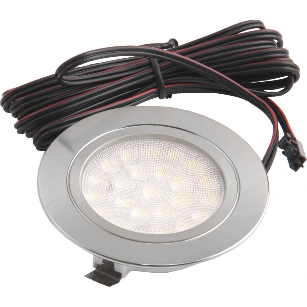 Изображение товара Круглый врезной светильник AKS SUN 2W/12V хром с естественным белым светом 4000К