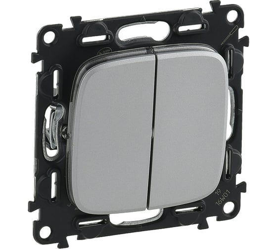 Изображение товара Механизм выключателя Legrand 2-клавишный СП Valena Allure 10 А IP20 250 В с лицевой панелью Leg 752905