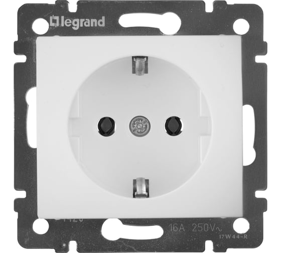 Изображение товара Розетка Legrand с заземлением Legrand Valena без шторок 16А 250В винтовые зажимы белый 774420