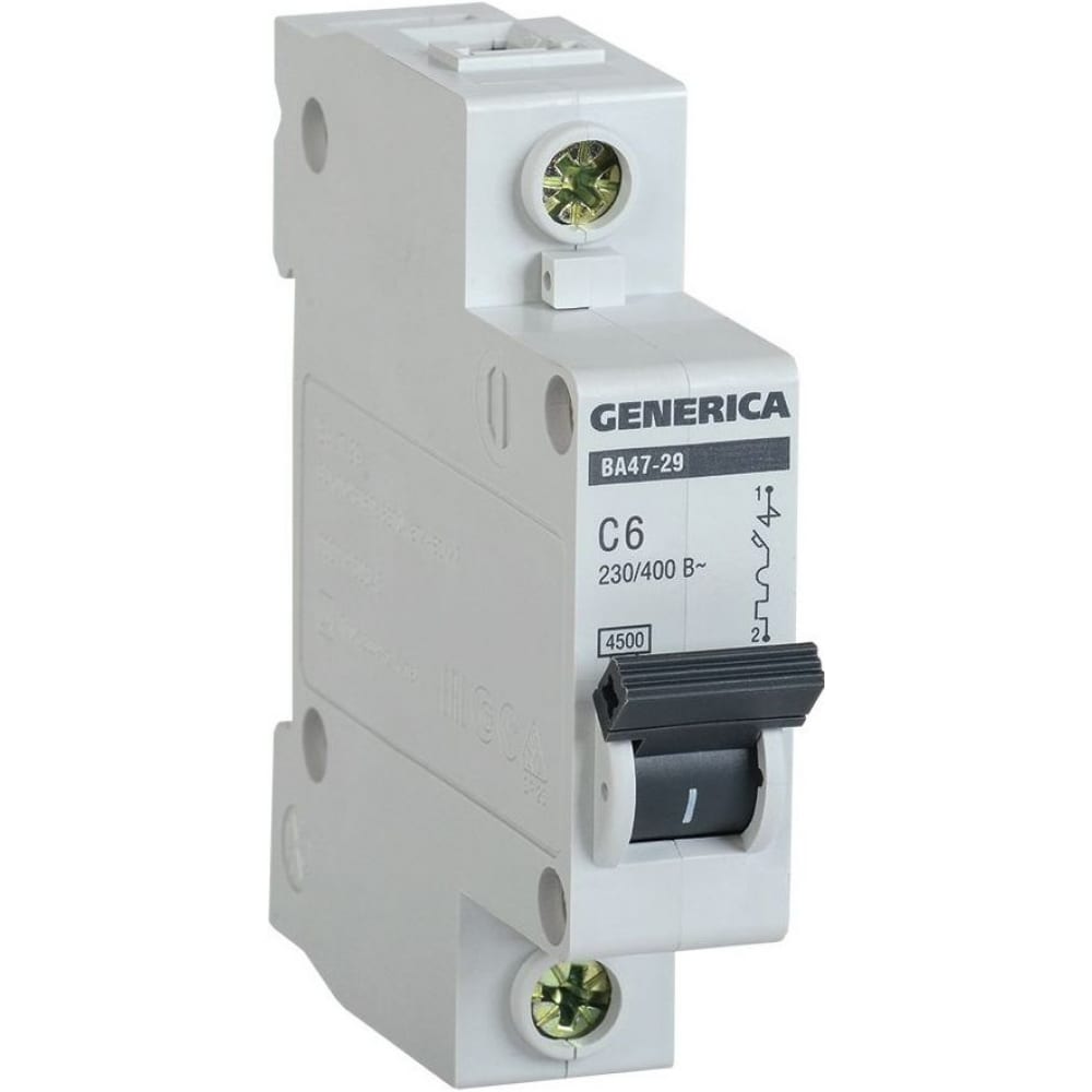 Автоматический выключатель GENERICA выключатель автоматический iek generica ва47 29 3п 25 а 4 5 ка хар ка с mva25 3 025 c