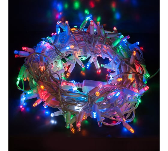 Изображение товара Новогодняя гирлянда Eurosvet 400-102 нить мульти с эффектом мерцания a044079