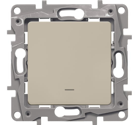 Изображение товара Переключатель Legrand одноклавишный с подсветкой/индикацией Legrand Etika 10А 250В безвинтовые зажимы слоновая кость 672315