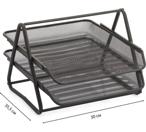 Изображение товара Органайзер для бумаги UNISTOR consul 2 металлический, 2 секции, а4, цвет: черный 212864