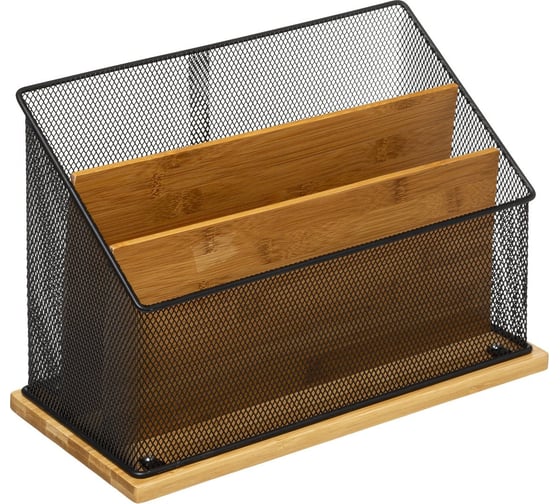 Изображение товара Органайзер для бумаг UNISTOR president настольный, 3 отделения, цвет: черный, бабмук 212925